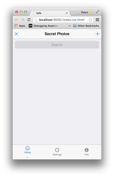 List page in browser for iPhone 4